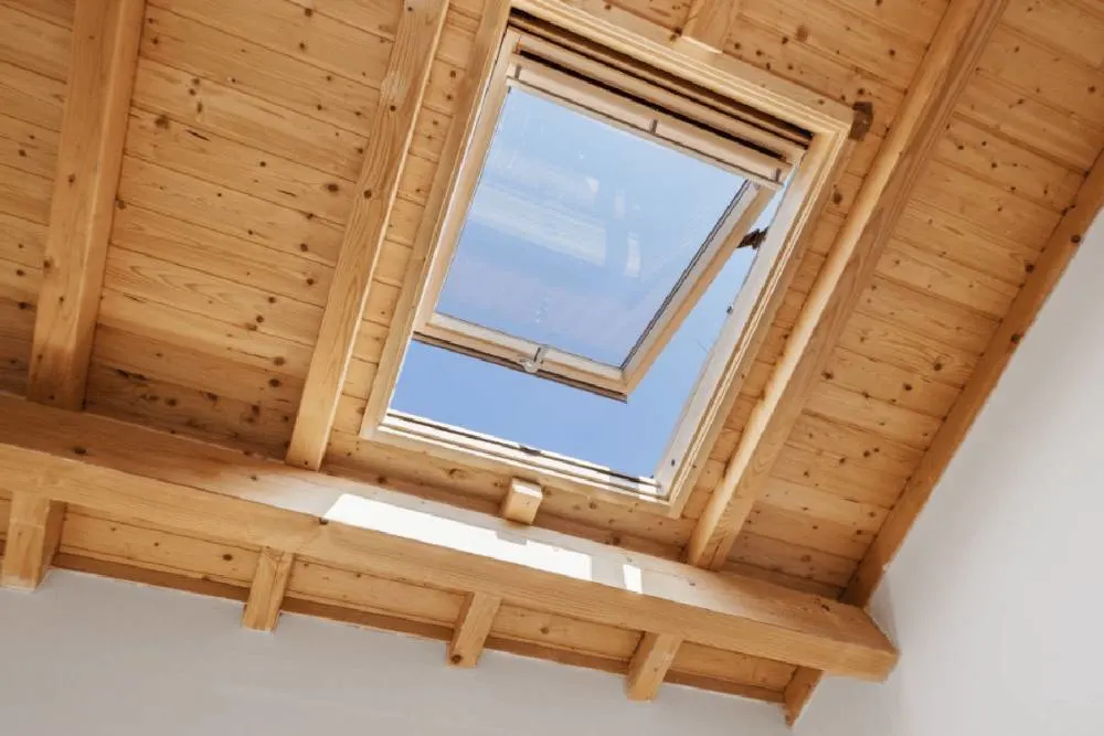 Ventana de madera con vidrio termopanel para mejor aislación